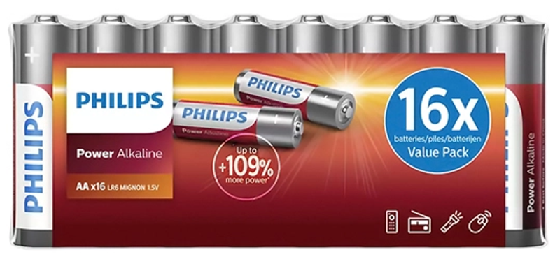 Φωτογραφία προϊόντος: Philips LR6P16F/10 (Αλκαλικές Μπαταρίες AA LR6 1.5V 16Τεμάχια)