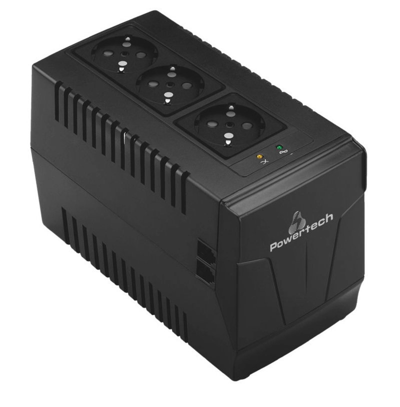 Φωτογραφία προϊόντος: Powertech PT-AVR-1500 (Σταθεροποιητής Τάσης 1500VA 750W 3 Schuko Πρίζες)