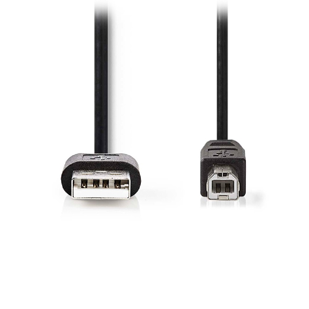 Φωτογραφία προϊόντος: ΚΑΛΩΔΙΟ USB NEDIS CCGL60101BK20 2m USB 2.0 A (Άρσ.) - B (Άρσ.) για εκτυπωτή