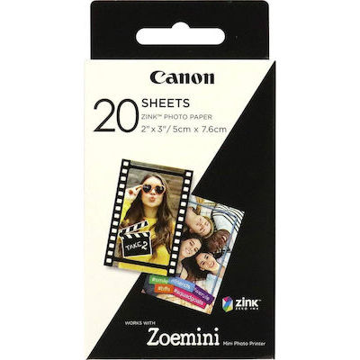 Φωτογραφία προϊόντος: ΧΑΡΤΙ ΦΩΤΟΓΡΑΦΙΚΟ CANON ZP-203020S_EXPHB 20 SHEETS ΓΙΑ ΖΟΕΜΙΝΙ
