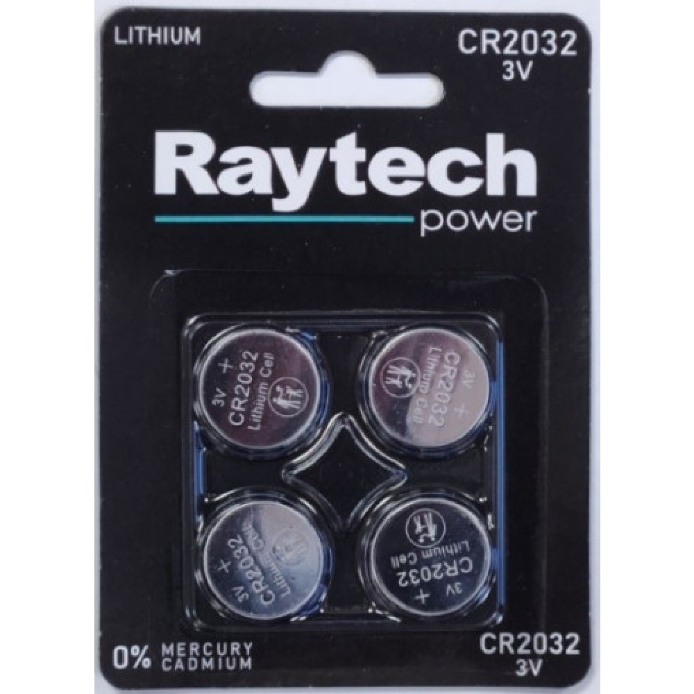 Φωτογραφία προϊόντος: ΜΠΑΤΑΡΙΑ ΛΙΘΙΟΥ RAYTECH 2032 BLISTER CR 2032 3V 4TMX