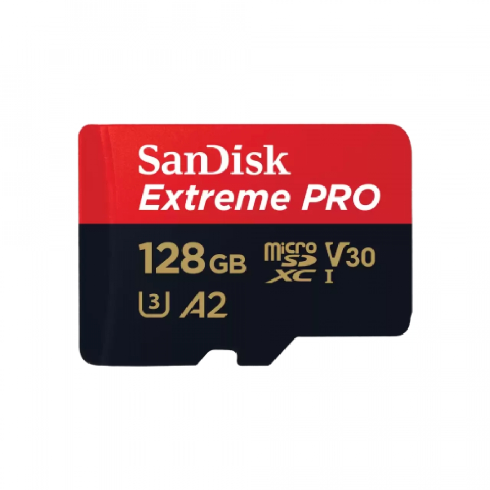 Φωτογραφία προϊόντος: Κάρτα Μνήμης SD SanDisk microSD Extreme Pro 128GB (SDK0122) + Adapter, 200MB/s, A2, V30, UHS-I U3