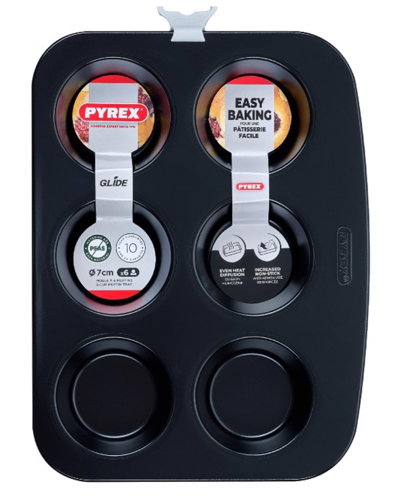 Φωτογραφία προϊόντος: Pyrex 322312 Glide Φόρμα Muffin 6 Θέσεων