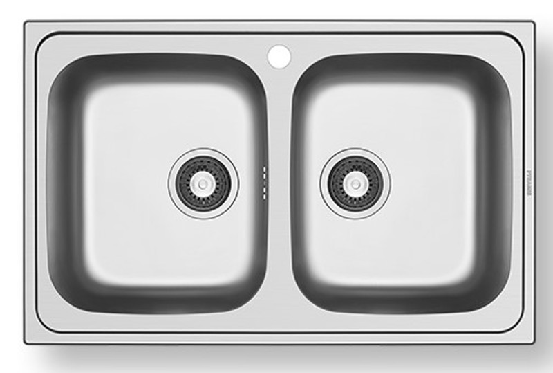 Φωτογραφία προϊόντος: Pyramis Athena Extra 2B 107153101 (Ένθετος Νεροχύτης Inox Γυαλισμένο Μ79xΠ50cm)