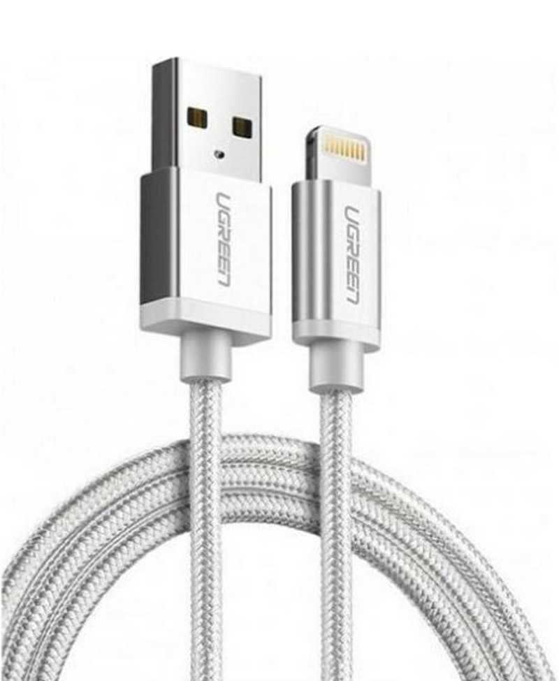 Φωτογραφία προϊόντος: Ugreen US199 i6 Silver 1m 60161 2.4A (Καλώδιο Lightning)
