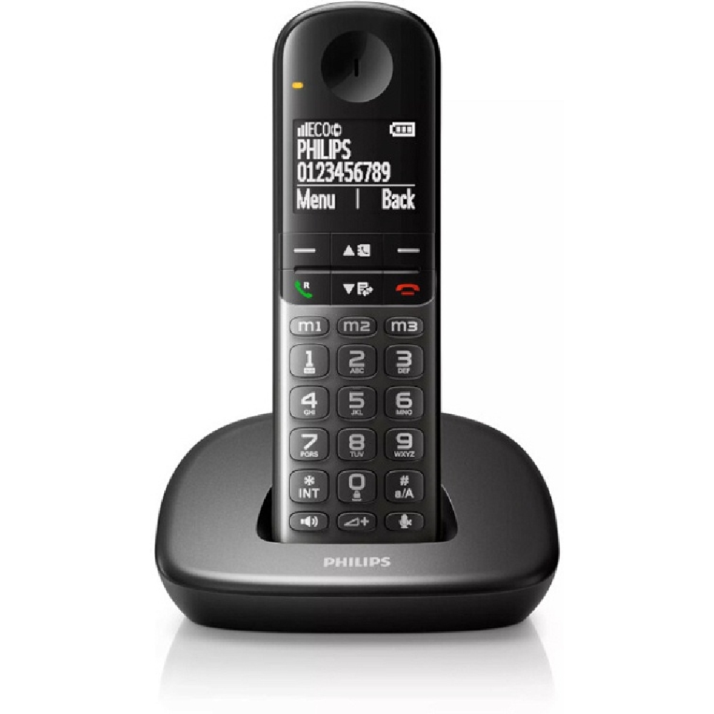 Φωτογραφία προϊόντος: ΤΗΛΕΦΩΝΟ ΑΣΥΡΜΑΤΟ PHILIPS XL4901DS/GRS BLACK ΜΕ ΑΝΟΙΧΤΗ ΑΚΡΟΑΣΗ &amp; ΜΕΓΑΛΑ ΠΛΗΚΤΡΑ