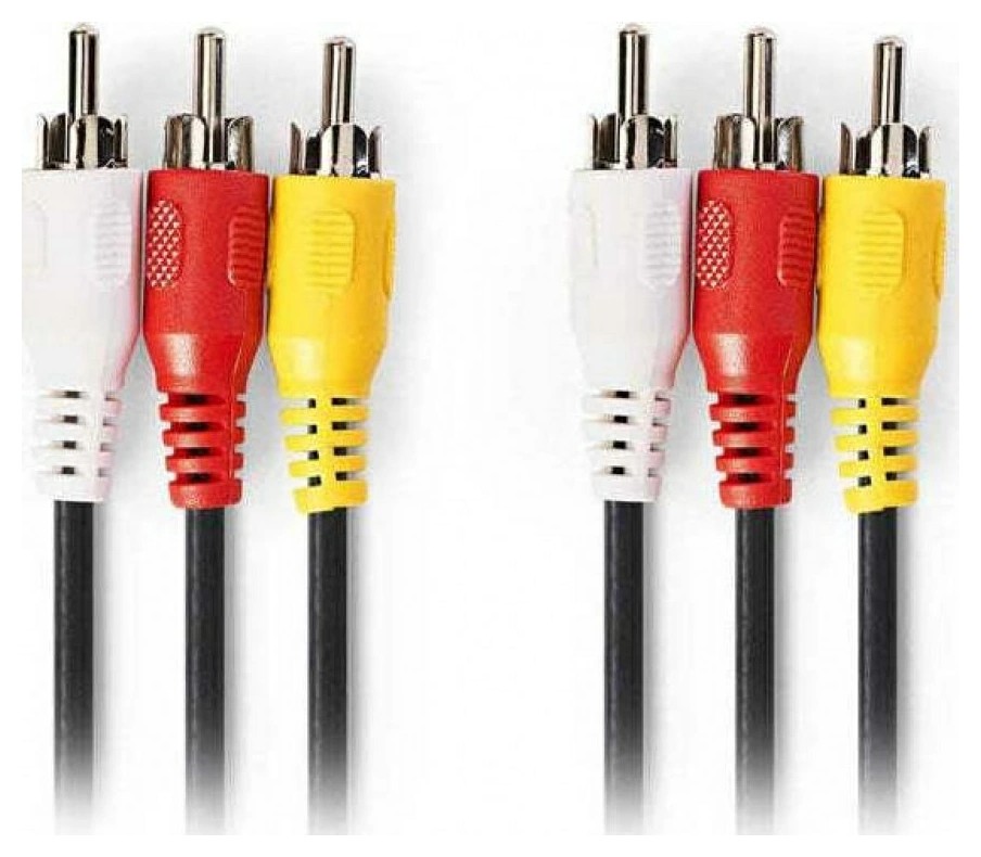 Φωτογραφία προϊόντος: ΚΑΛΩΔΙΟ 3RCA σε 3RCA NEDIS CVGP24300BK15, 1.5 m, μαύρο