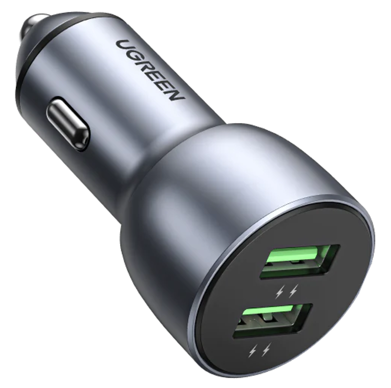 Φωτογραφία προϊόντος: Ugreen CD213 36W Dual USB QC3.0 Gray 10144 (Φορτιστής Αυτοκινήτου)