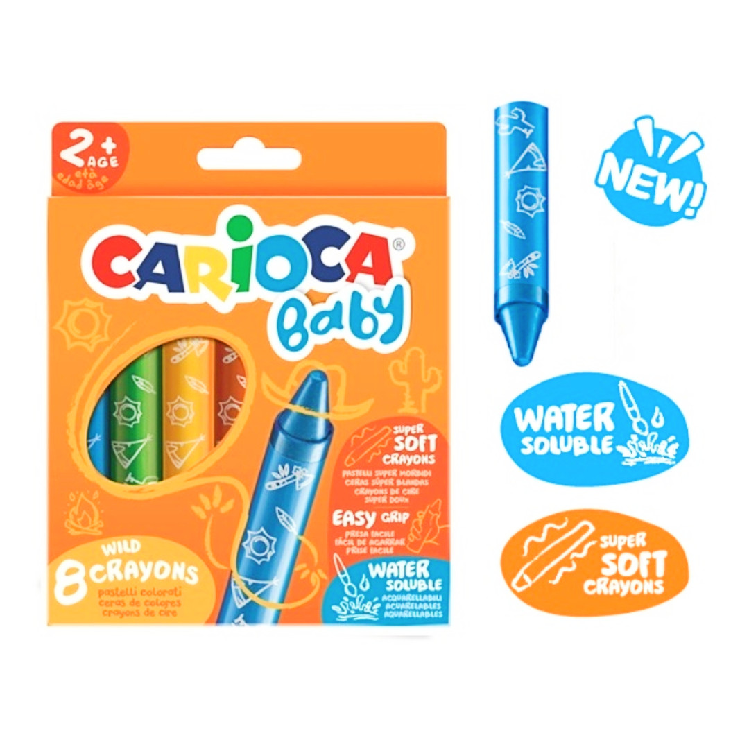 Φωτογραφία προϊόντος: Κηρομπογιές Carioca Baby Wild 8 χρωμάτων