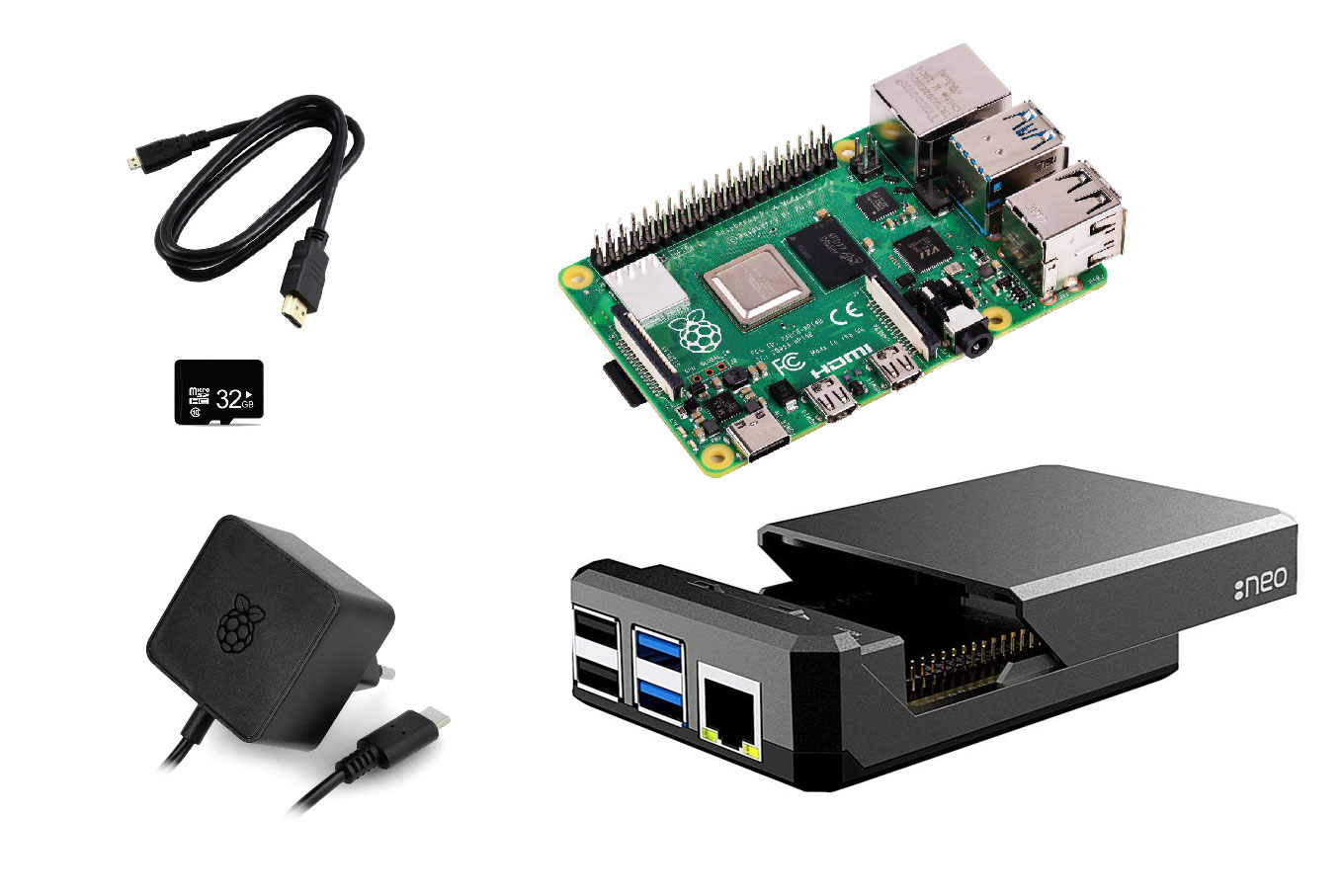 Φωτογραφία προϊόντος: Raspberry Pi 4 Model B 8GB Elegant Kit
