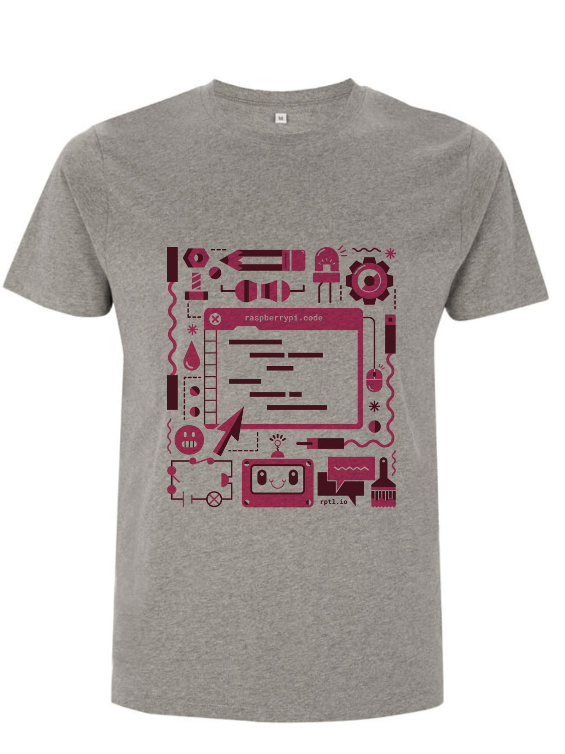 Φωτογραφία προϊόντος: Official Raspberry Pi Colour Code T-shirt XL Melange Grey