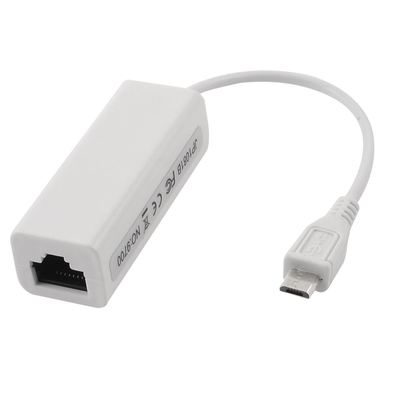 Φωτογραφία προϊόντος: Micro USB 2.0 to Ethernet RJ45 Adapter 10/100 Mbps για Raspberry Pi Zero