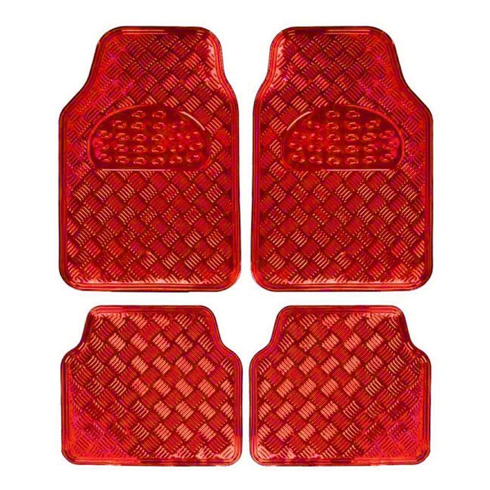 Φωτογραφία προϊόντος: Πατάκια Αυτοκινήτου Universal από Λάστιχο Σετ 4τμχ Κόκκινα
