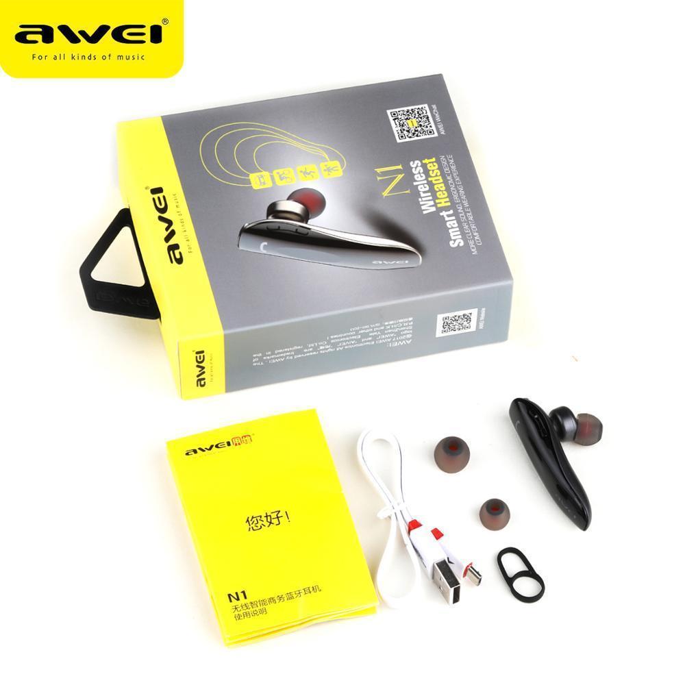 Φωτογραφία προϊόντος: Ακουστικό Bluetooth Handsfree In-ear Awei N1 Γκρι