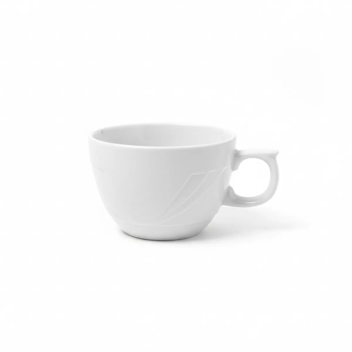 Φωτογραφία προϊόντος: Φλιτζάνι Cappuccino 190ml Λευκή Πορσελάνη | Ανάγλυφο Σχέδιο