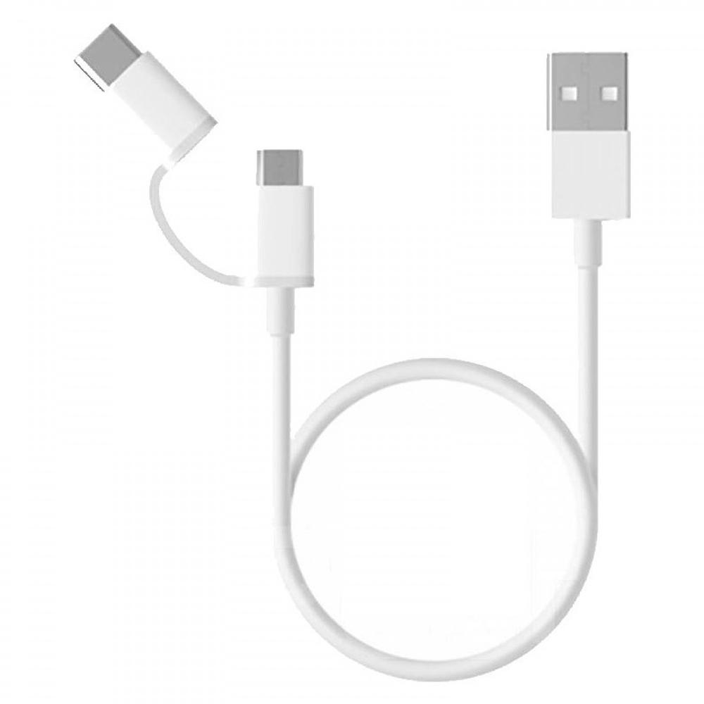 Φωτογραφία προϊόντος: Xiaomi 2in1 USB to micro USB + USB-C 1m White