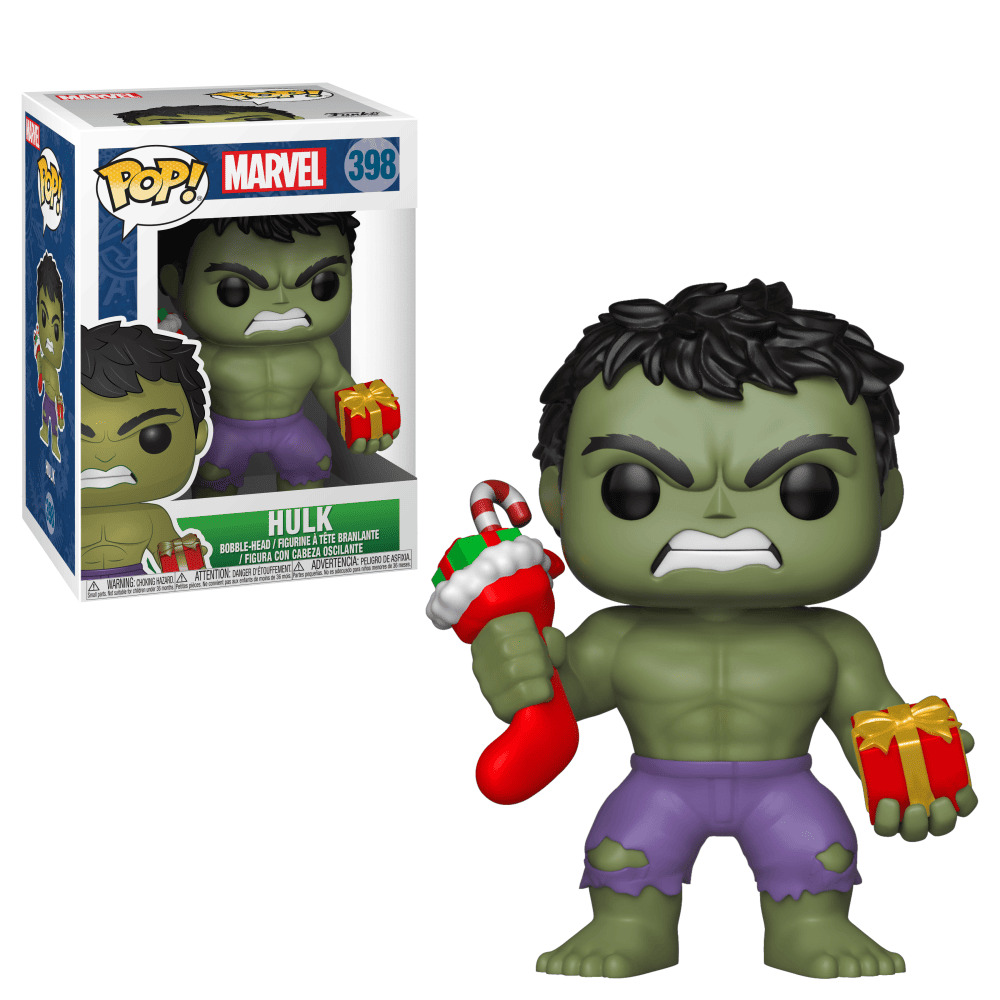 Φωτογραφία προϊόντος: Funko POP! Marvel Hulk με καλτσομαντηλάκι & λούτρινο (Holiday) 398