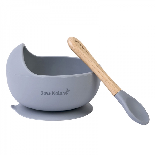 Φωτογραφία προϊόντος: Σετ φαγητού bowl + κουτάλι Saro Nordic Wave Blue Grey 4+m