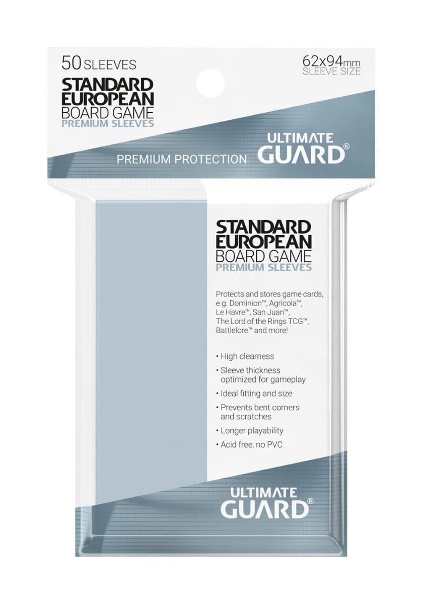 Φωτογραφία προϊόντος: Ultimate Guard Premium Soft Sleeves for Board Game Cards Standard European (50) (UGD010885)