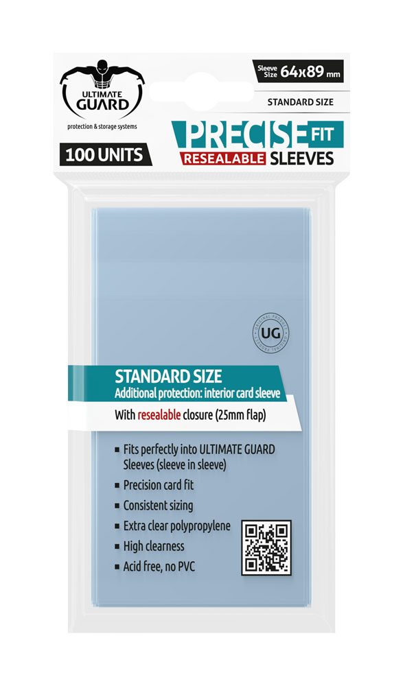 Φωτογραφία προϊόντος: Ultimate Guard Precise-Fit Sleeves Resealable Standard Size Transparent (100)