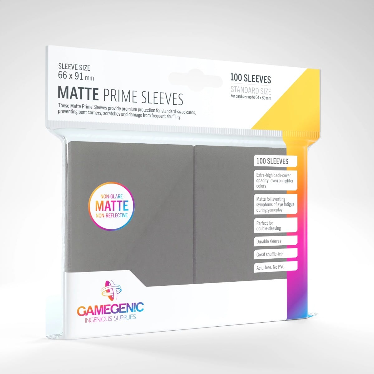 Φωτογραφία προϊόντος: Gamegenic Matte Prime Sleeves Dark Gray (100)
