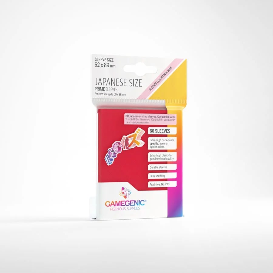 Φωτογραφία προϊόντος: Gamegenic Prime Japanese Sized Sleeves Red (60)