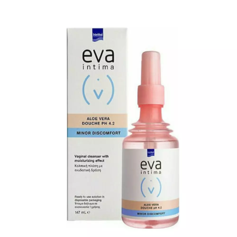 Φωτογραφία προϊόντος: Intermed Eva Intima Minor Discomfort Aloe Vera Douche pH 4.2 Υγρό Καθαρισμού με Αλόη 147ml