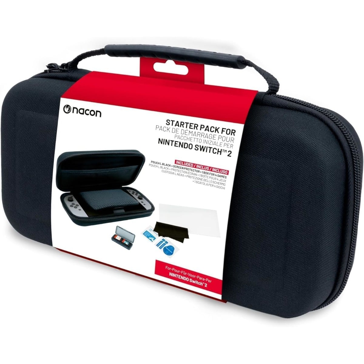 Φωτογραφία προϊόντος: Nacon Pouch and Protection Pack Black for Nintendo Switch 2