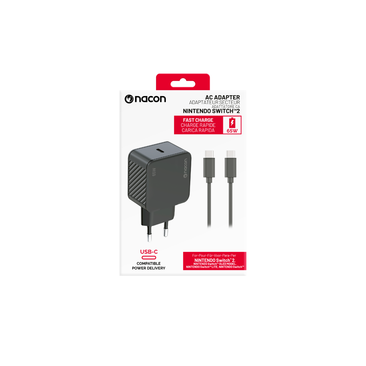 Φωτογραφία προϊόντος: Nacon AC Charger 65W for Nintendo Switch 2