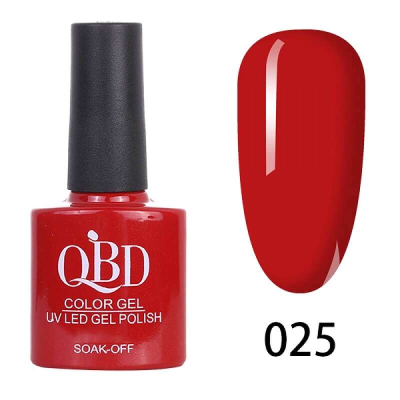 Φωτογραφία προϊόντος: QBD Ημιμόνιμο βερνίκι color Gel UV/LED Gel Polish 025