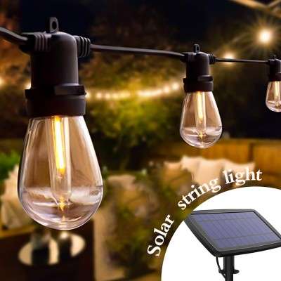 Φωτογραφία προϊόντος: Ηλιακή γιρλάντα με 10 LED λάμπες θερμό φως 5m