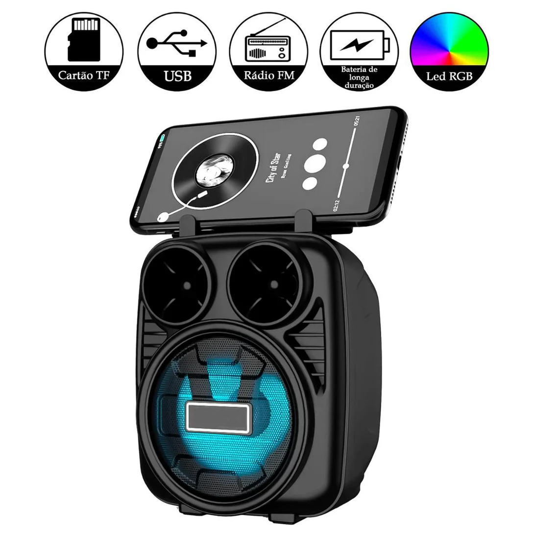 Φωτογραφία προϊόντος: Mini φορητό ηχείο Bluetooth Kimiso KMS-1182 5W μαύρο