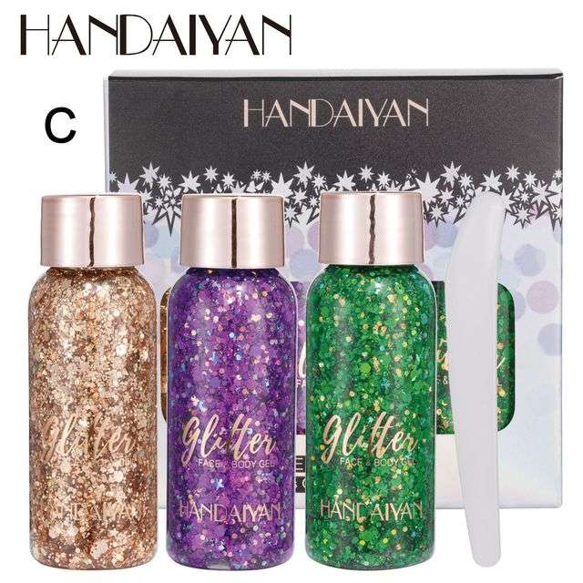 Φωτογραφία προϊόντος: Σετ Glitter Face & Body Gel 3 τμχ Handaiyan 002