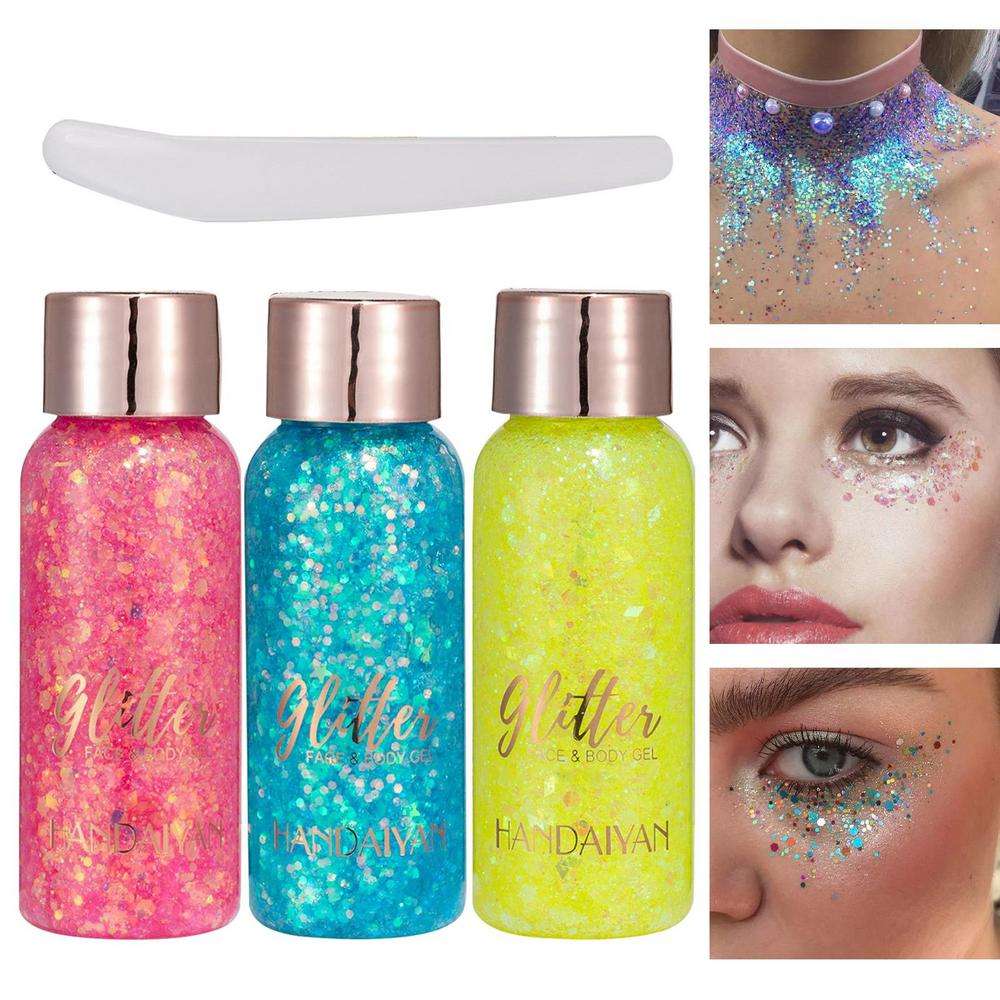 Φωτογραφία προϊόντος: Σετ Glitter Face & Body Gel 3 τμχ Handaiyan 003