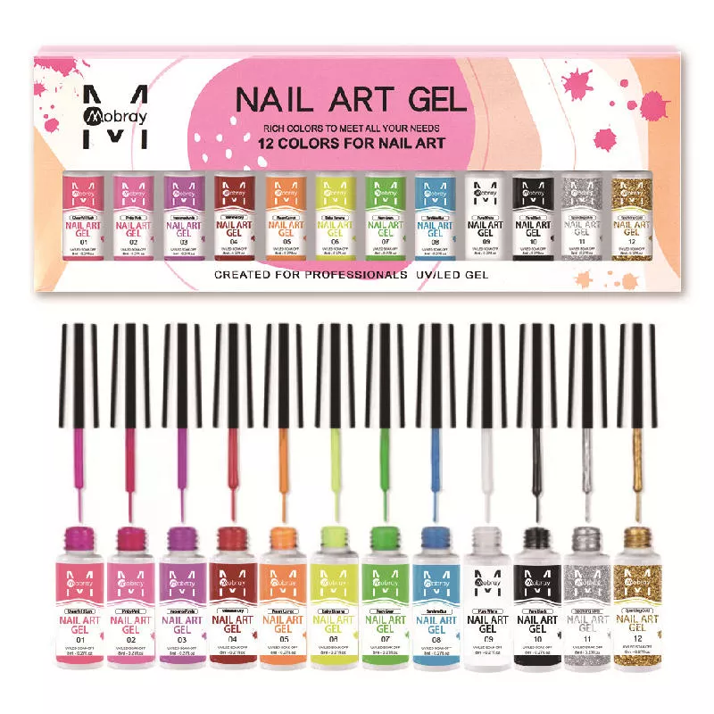 Φωτογραφία προϊόντος: Σετ 12 Nail Art gel Liner Mobray