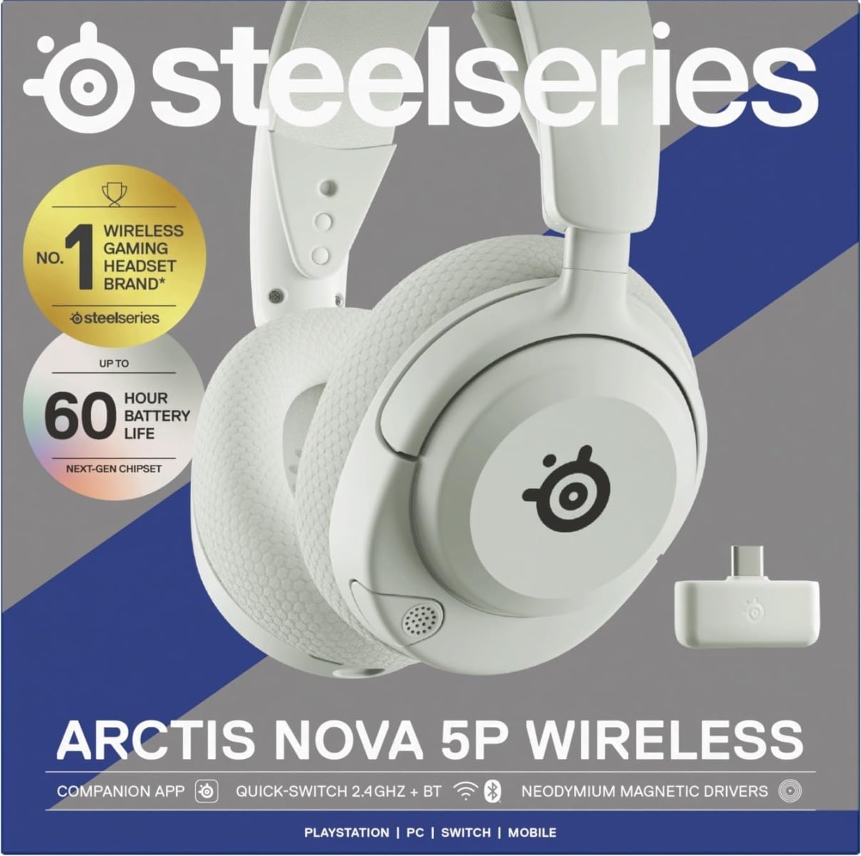 Φωτογραφία προϊόντος: SteelSeries Arctis Nova 5P Wireless White