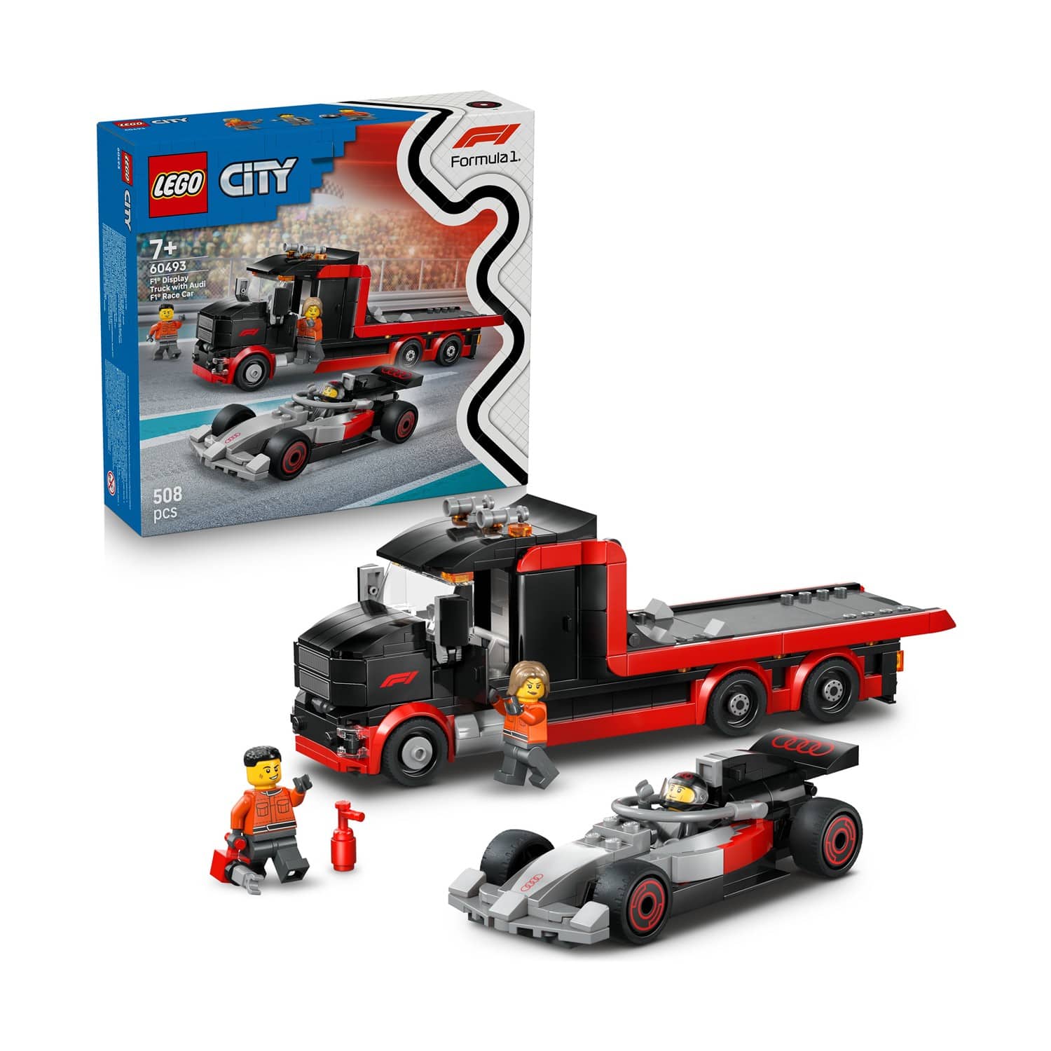 Φωτογραφία προϊόντος: LEGO City: Εκθεσιακό Φορτηγό F1 με Αγωνιστικό Αυτοκίνητο Audi F1 (60493)