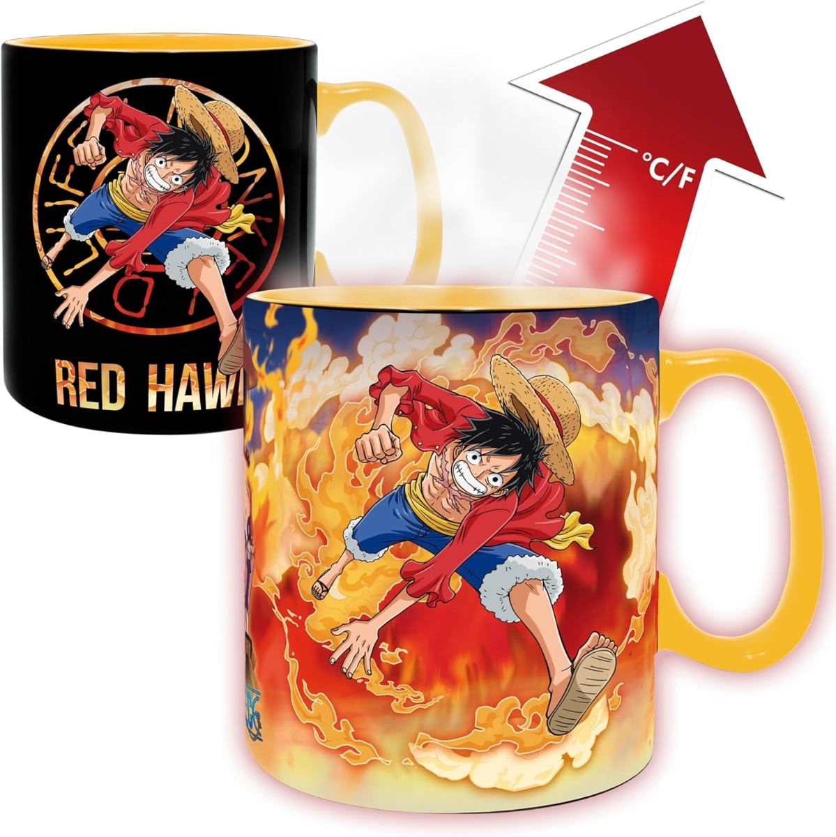 Φωτογραφία προϊόντος: Abysse One Piece Mug Heat Change 460 ml Luffy & Sabo Cardboard Box