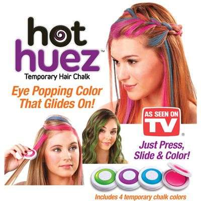 Φωτογραφία προϊόντος: Κιμωλίες μαλλιών Hot Huez Hair Chalk - Σετ 4 χρωμάτων