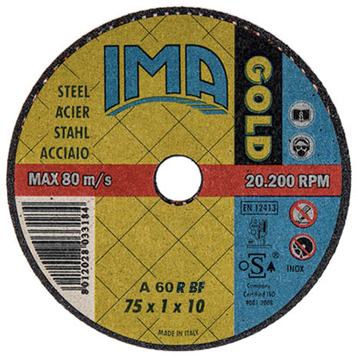 Φωτογραφία προϊόντος: Δίσκος κοπής inox GOLD Φ75 IMA