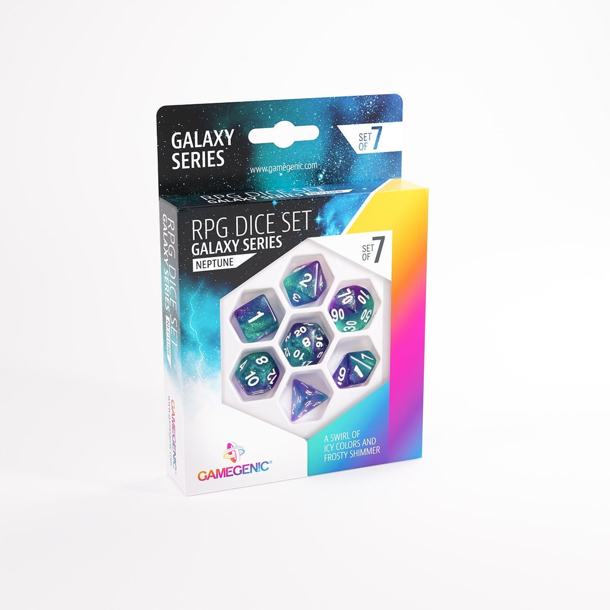 Φωτογραφία προϊόντος: Gamegenic Galaxy Series RPG Dice Set Neptune (Set of 7)