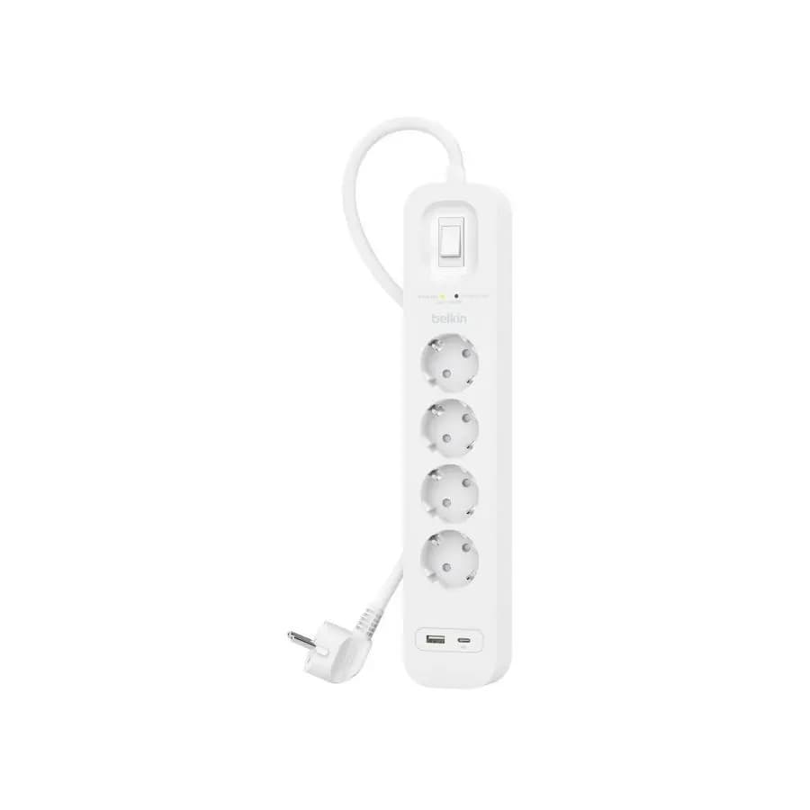 Φωτογραφία προϊόντος: GR Belkin Surge 4 sockets 525J, 18W, USB A + C