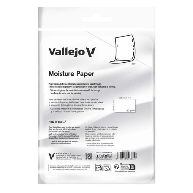 Φωτογραφία προϊόντος: Vallejo Wet Palette 30 Sheets Moist Paper B9003