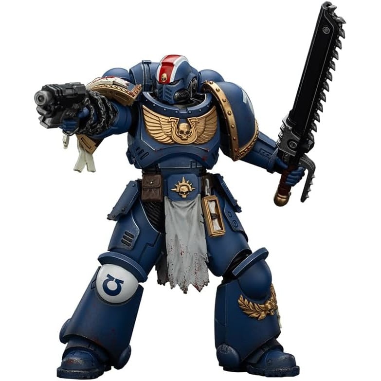 Φωτογραφία προϊόντος: Joy Toy Warhammer 40,000 Space Marine 2 Action Figure Ultramarines Lieutenant Titus Collectors Edition 13 Cm