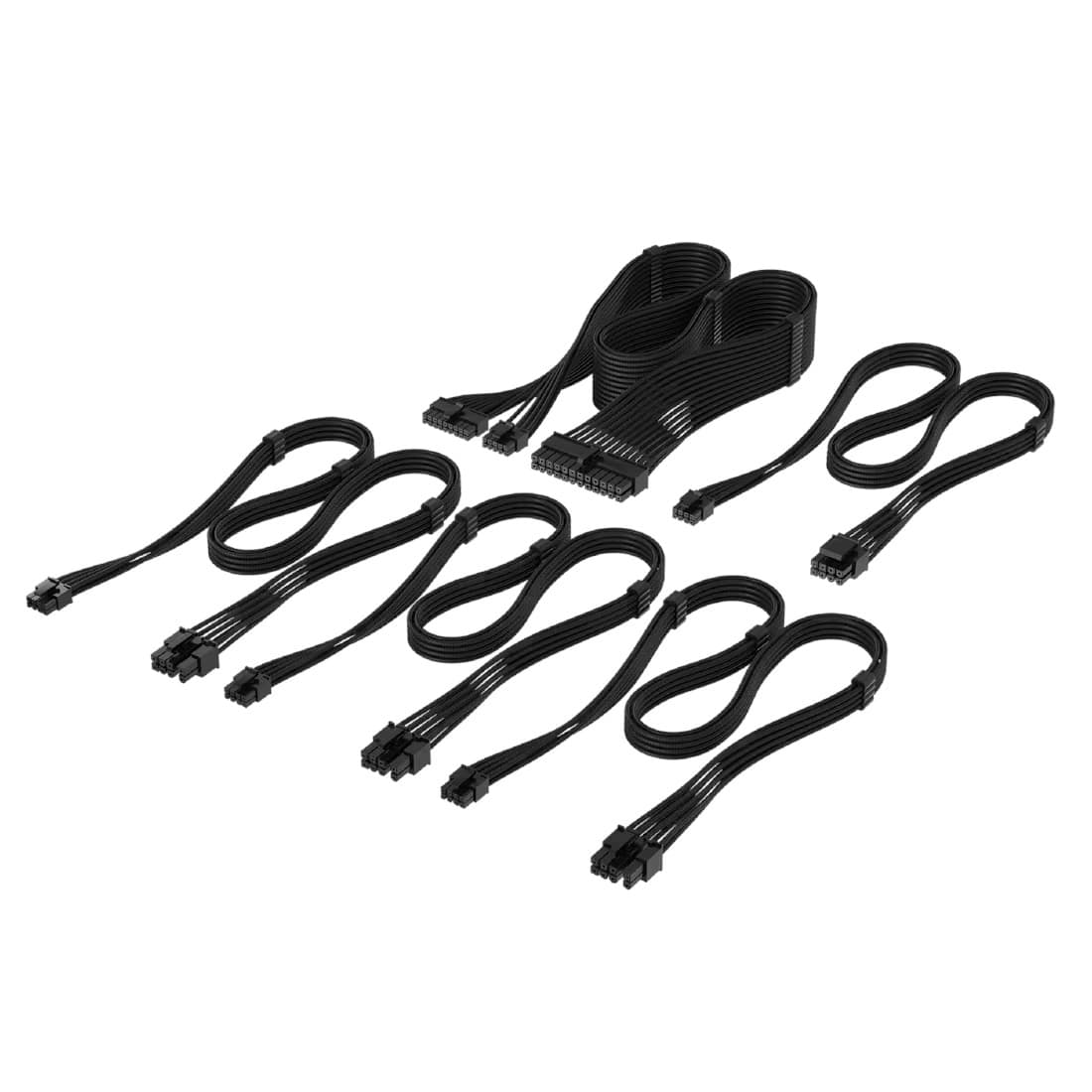 Φωτογραφία προϊόντος: Corsair Cable Kit Type 4 DC Cable Starter Kit Individually Sleeved Black