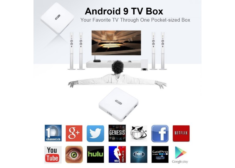 Φωτογραφία προϊόντος: TV Box με Android 9.0, 4K, 2G RAM + Wi‑Fi, EZRA BT-01 (Λευκό)