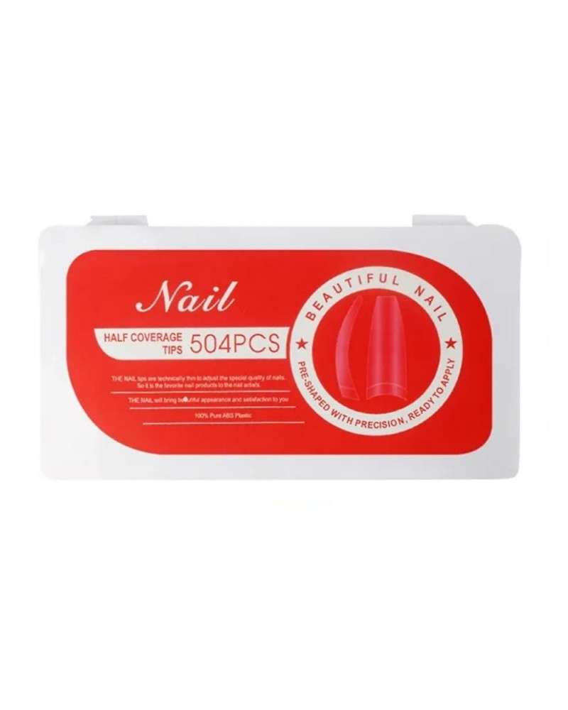 Φωτογραφία προϊόντος: Matte Nail half coverage tips, 504 τεμ.