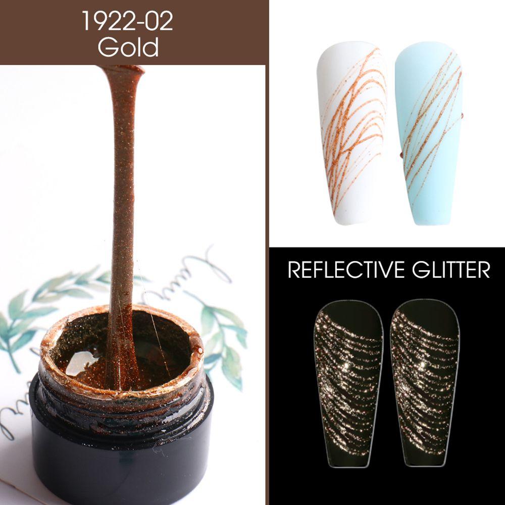 Φωτογραφία προϊόντος: Vicky Nail Metallic Spider Nail Art Gel – Χρυσό, 5ml