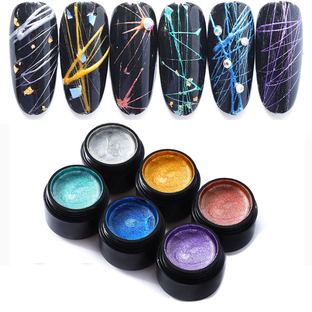 Φωτογραφία προϊόντος: Σετ Vicky Nail Metalic Spider Nail Art Gel 6 χρώματα 5ml