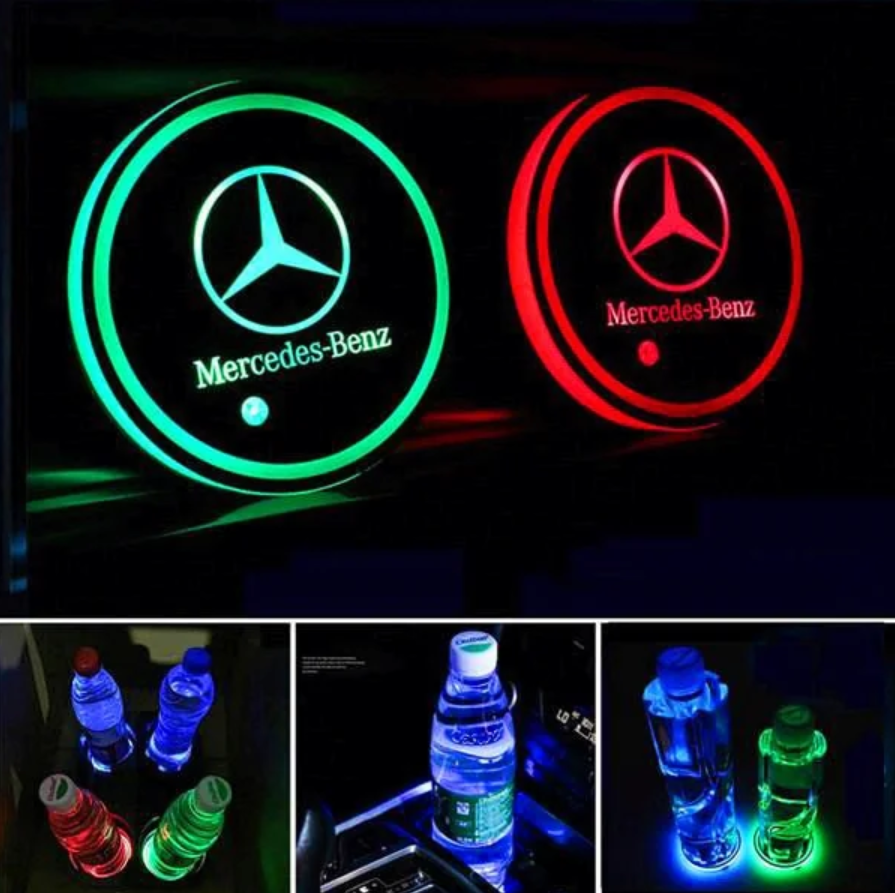 Φωτογραφία προϊόντος: Φωτάκι LED ποτηροθήκης Mercedes με 7 χρώματα - 1 τμχ OEM